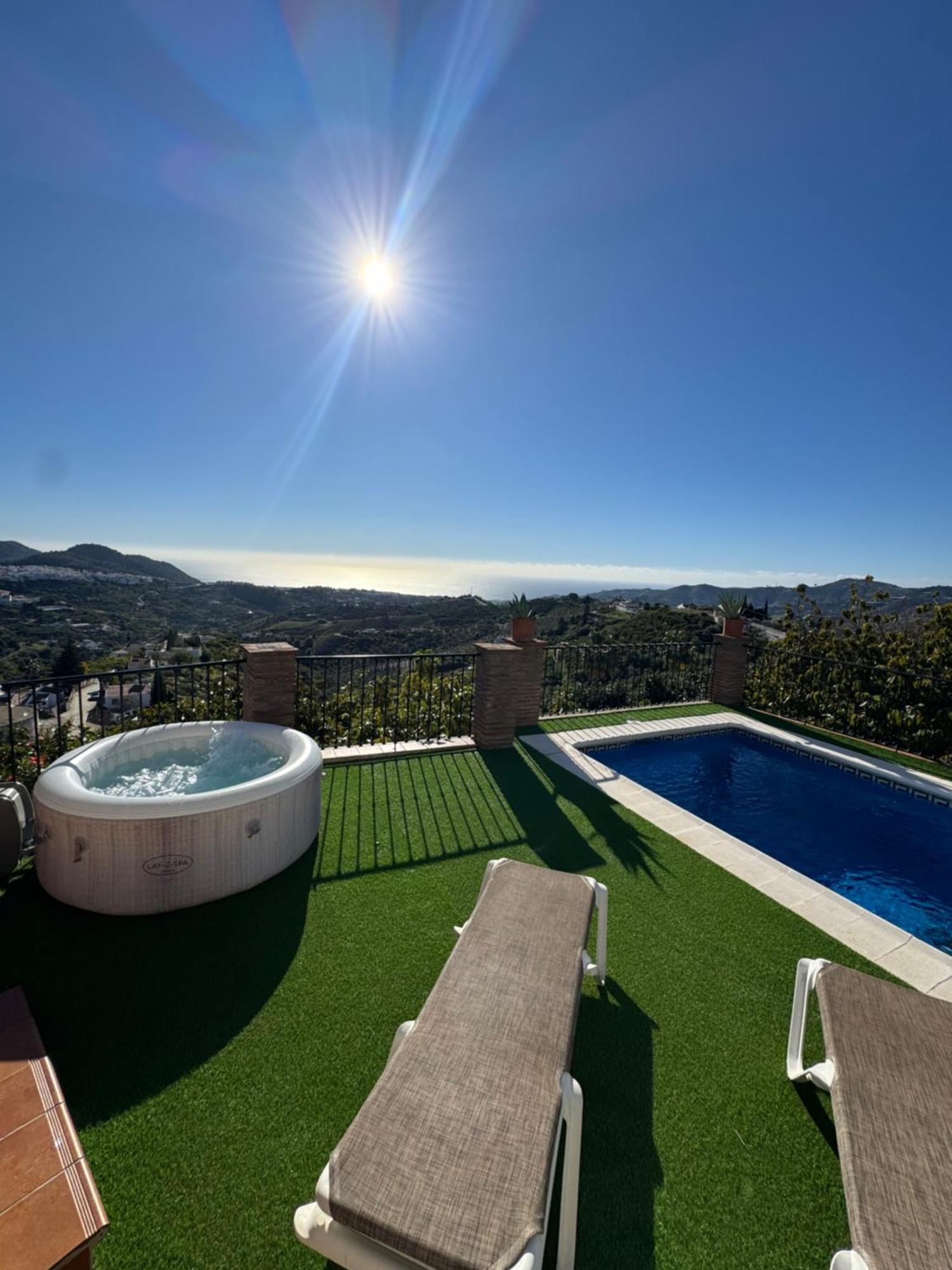 Villa En Frigiliana Con Piscina, Jacuzzi Y Espectaculares Vistas المظهر الخارجي الصورة